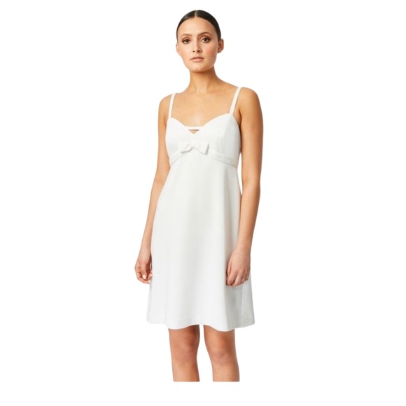 Betsey Johnson Bow Sheath Dress Vanilla Frosting NWT Size 12 - Picture 1 of 9